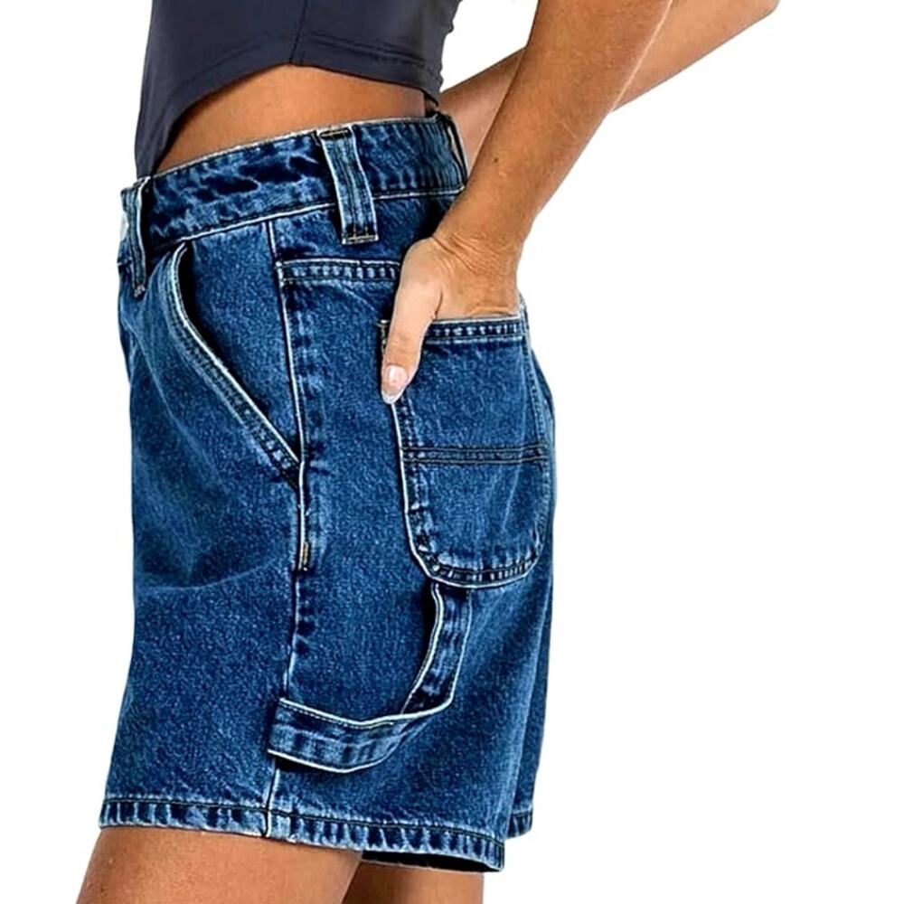Vtg 90s Polo Ralph Lauren carpenter denim skirt sz 4 blue Academia equestrian